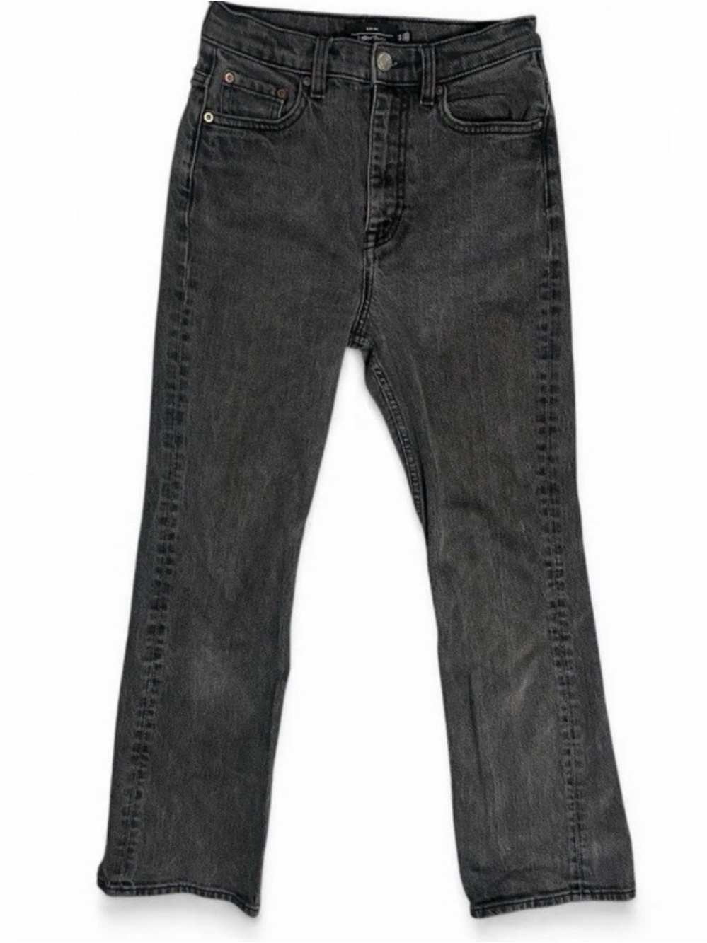 & Other Stories High Rise Straight Leg Charcoal Jeans Women’s 26 EUC